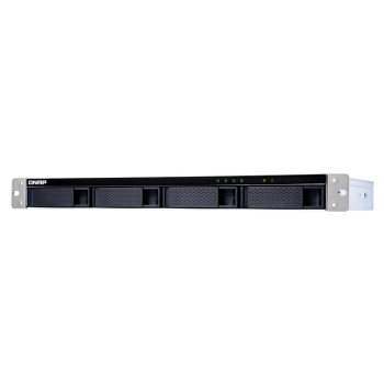 Qnap TL-R400S Expansion unit, 1U rackmount, 4x 2.5/3.5" SATA, with a QXP-400eS-A1164 PCIe SATA host card and 1 SFF-8088