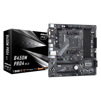 MB AMD B450 SAM4 MATX/B450M PRO4 R2.0 ASROCK-1