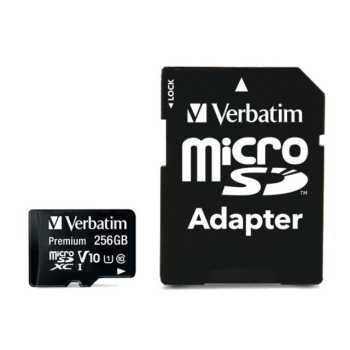 Karta pamięci Micro SDXC Verbatim 256GB Class 10 UHS-1 + adapter SD-1