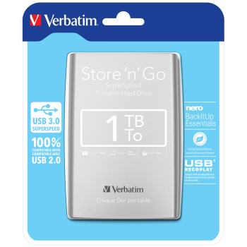 Dysk zewnętrzny Verbatim 1TB Store 'n' Go 2.5" srebrny USB 3.0-1