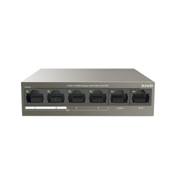 Switch niezarządzalny Tenda TEF1106P 4-port Ethernet Switch 10/100 Mb/s PoE 63W-1