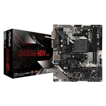 Płyta główna Asrock B450M-HDV R4.0 (AM4; 2x DDR4 DIMM; Micro ATX)-1