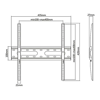 MACLEAN UCHWYT EKONOMICZNY TV 32-55" 45KG MC-938-1