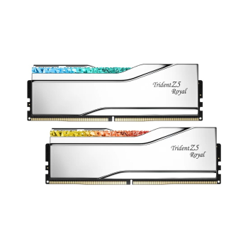 G.SKILL TRIDENT Z5 ROYAL RGB DDR5 2X32GB 6400MHZ CL32 XMP3 SILVER F5-6400J3239G32GX2-TR5S-1