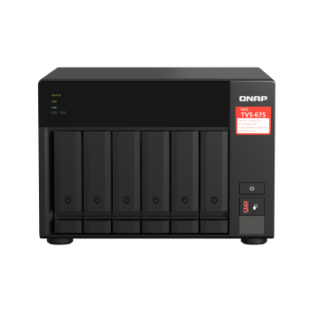 Qnap TVS-675-8G, Tower, 6 x 2.5"/3.5" SATA, Zhaoxin Kaixian KX-U6580 8C/8T, 8GB (1x 8GB) DDR4 SODIMM , 2 x 2.5GbE, Singl