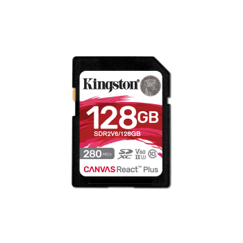 KINGSTON microSDXC Canvas 128GB React Plus UHS-II 280R/100W U3 V60 for Full HD/4K-1