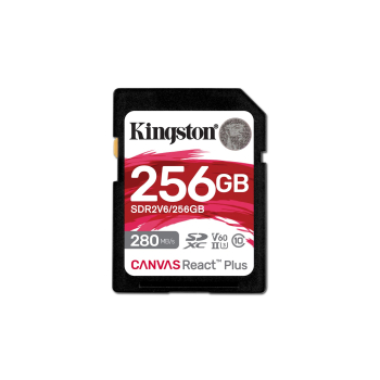 KINGSTON microSDXC Canvas 256GB React Plus UHS-II 280R/150W U3 V60 for Full HD/4K-1
