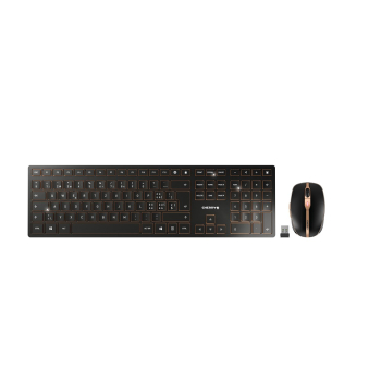 Bateria litowa CHERRY Desktop DW 9100 SLIM [CH] WL AES czarno-miedziana BT - tygodnie użytkowania bez ładowania-1