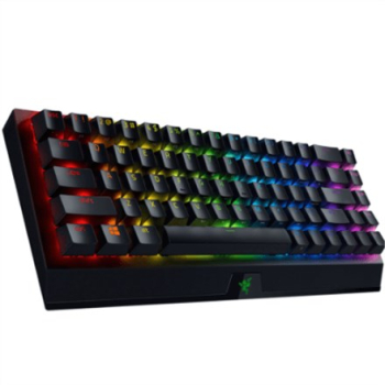 Mechaniczna klawiatura do gier Razer BlackWidow V3 Mini HyperSpeed, światło LED RGB, NORD, bezprzewodowy, czarny, żółty