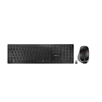 CHERRY DW 9500 SLIM klawiatura Dołączona myszka Uniwersalne RF Wireless + Bluetooth QWERTZ Niemiecki Czarny, Szary-1
