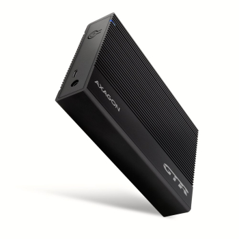AXAGON EE35-GTR USB-C 3.2 Gen 1 - SATA 6G, Obudowa Zewnętrznego Dysku Twardego 3.5", Ryflowana - Czarna-1