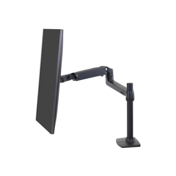 LX DESK MOUNT LCD MONITOR ARM/TALL POLE MATTE BLACK-1