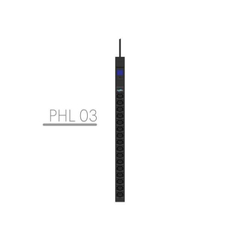 LISTWA ZASILAJĄCA RACK PDU 19" POWERWALKER 10A 16X IEC C13 3M IEC C14 MIERNIK PIONOWA CZARNA-1