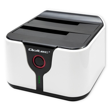 QOLTEC STACJA DOKUJĄCA DO DYSKÓW HDD SSD 2.5" 3.5" | SATA III | USB 3.0 | SUPER SPEED 5GB/S | Z FUNKCJĄ KLONOWANIA OFFLI