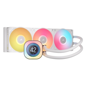 CORSAIR iCUE LINK TITAN 360 RX LCD White AIO, 360mm Radiator, Liquid CPU Cooler-1