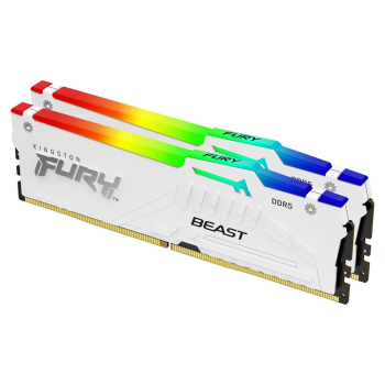 KINGSTON DDR5 32GB 6000MT/s CL36 DIMM (Kit of 2) FURY Beast White RGB EXPO-1