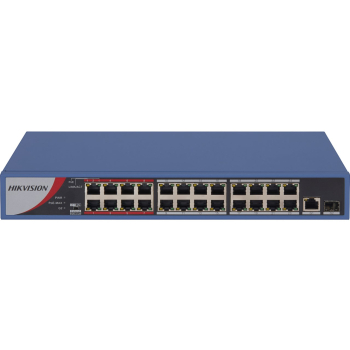 Hikvision Digital Technology DS-3E0326P-E/M(B) łącza sieciowe L2 Fast Ethernet (10/100) Obsługa PoE Szary-1