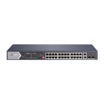 Hikvision DS-3E0528HP-E łącza sieciowe Nie zarządzany Gigabit Ethernet (10/100/1000) Obsługa PoE Niebieski-1
