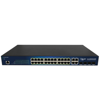 ALLNET Switch smart managed Layer2 24 Port• PoE Budget 370W• 24x at• 4x SFP• 19""• - Switch - 56 Gbps-1