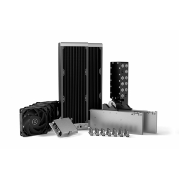 EK Water Blocks EK-Pro QDC Blok wodny + Backplate 12 cm Czarny, Stal nierdzewna 1 szt.-1