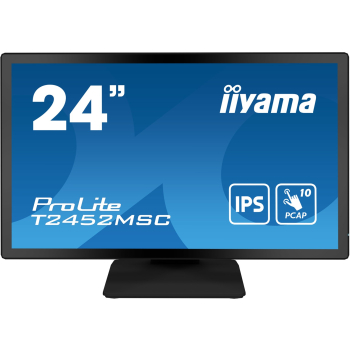 iiyama ProLite T2452MSC-B1 monitor komputerowy 60,5 cm (23.8") 1920 x 1080 px Full HD LCD Ekran dotykowy Przeznaczony dl