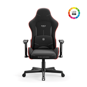Fotel gamingowy DIABLO X-ST4RTER fotel czarny LED-1
