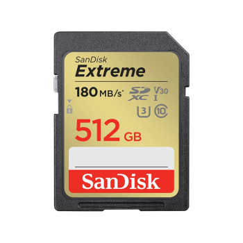 KARTA SANDISK EXTREME SDXC 512 GB 180/130 MB/s C10 V30 UHS-I U3-1