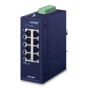 PLANET ISW-800T łącza sieciowe Nie zarządzany L2 Fast Ethernet (10/100) Niebieski-1