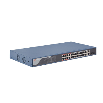 Hikvision DS-3E1326P-EI łącza sieciowe Fast Ethernet (10/100) Obsługa PoE Niebieski-1