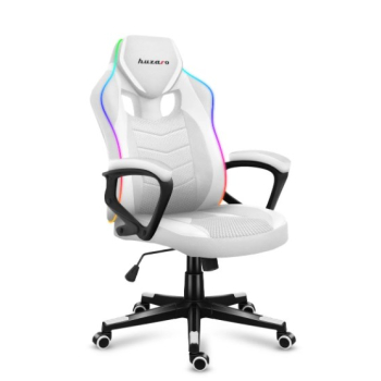 Fotel gamingowy Huzaro Force 2.5 RGB WHITE MESH-1