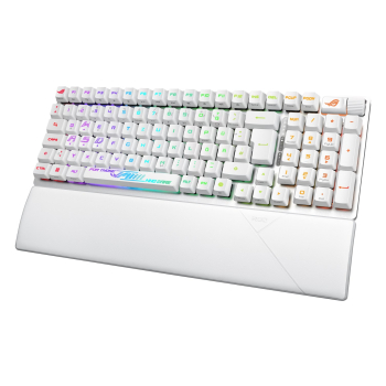 Klawiatura Asus ROG Strix Scope II 96 RX Wireless WHT-1