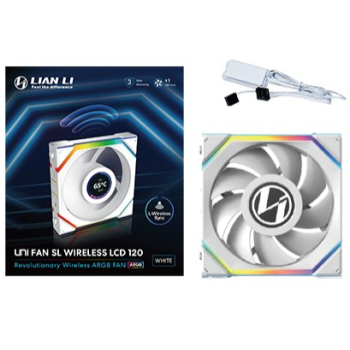 Lian Li UNI FAN SL Wireless LCD 120 Obudowa komputera Wentylator 12 cm Biały 1 szt.-1