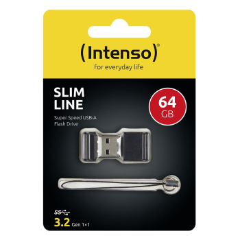 Intenso Slim Line pamięć USB 64 GB USB Typu-A 3.2 Gen 1 (3.1 Gen 1) Czarny-1