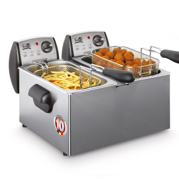 Fritel FR 1850 DUO Podwójny 6 l Autonomiczny 4400 W Frytkownica Stal nierdzewna-1
