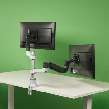 Uchwyt do monitorów R-Go Tools R-Go Monitorarm 0"-32" 2TFT Max.9KG Caparo 4 Gasfeder sidabrinis-1