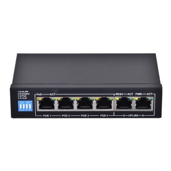 Extralink KRIOS Switch PoE 4x Gigabit PoE/PoE+, 2x-4