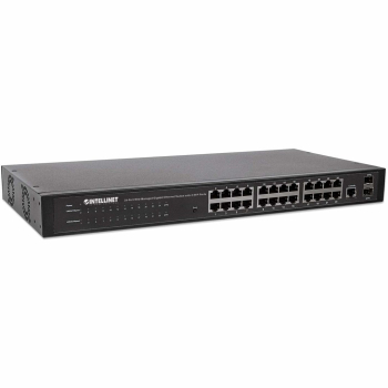 INTELLINET GIGA SWITCH 24X RJ45 + 2X SFP WEB-SMART VLAN QOS RACK 560917-3