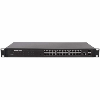 INTELLINET GIGA SWITCH 24X RJ45 + 2X SFP WEB-SMART VLAN QOS RACK 560917-6