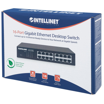 INTELLINET GIGA SWITCH 16X 10/100/1000 RJ45 561068-6