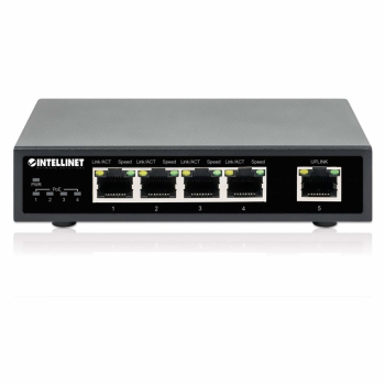 INTELLINET SWITCH GIGABIT 4X RJ45 POE+, 1X RJ45 GI-5