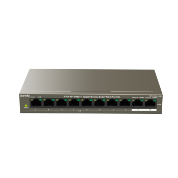 Switch PoE Tenda TEF1110P-8-102W (2x 10/100/1000Mbps, 8x 10/100Mbps)-1