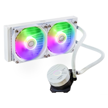 COOLER MASTER CHŁODZENIE WODNE CPU MASTERLIQUID 240L CORE ARGB BIAŁE MLW-D24M-A18PZ-RW-1