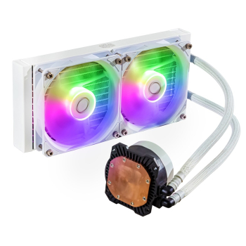 COOLER MASTER CHŁODZENIE WODNE CPU MASTERLIQUID 240L CORE ARGB BIAŁE MLW-D24M-A18PZ-RW-2