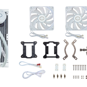 COOLER MASTER CHŁODZENIE WODNE CPU MASTERLIQUID 240L CORE ARGB BIAŁE MLW-D24M-A18PZ-RW-6