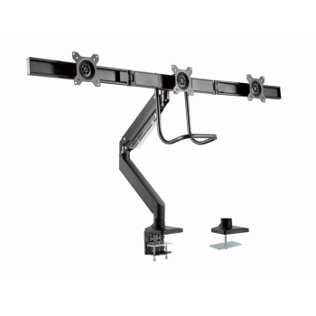 GEMBIRD BIURKOWE REGULOWANE RAMIĘ/UCHWYT NA 3 MONITORY 17-27, VESA 100X100MM, DO 6 KG-2