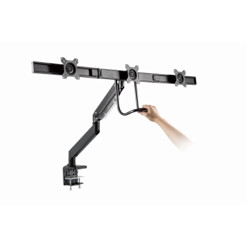 GEMBIRD BIURKOWE REGULOWANE RAMIĘ/UCHWYT NA 3 MONITORY 17-27, VESA 100X100MM, DO 6 KG-6
