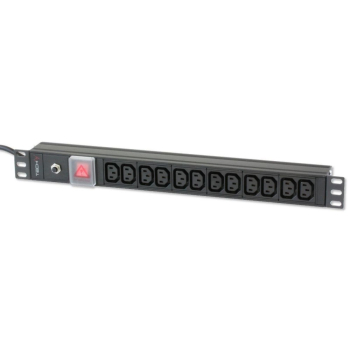 TECHLY LISTWA ZASILAJĄCA RACK 1U 12X GNIAZDO C13 WTYK C20 DO UPS I-CASE STRIP-12C-1