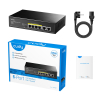 Switch CUDY FS1006P 6-Port 10/100M PoE+ 60W-4