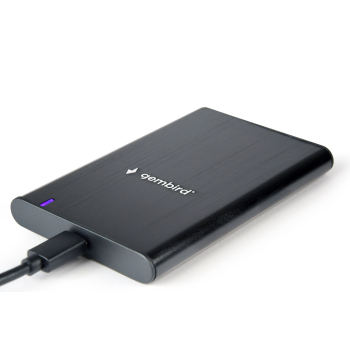 GEMBIRD OBUDOWA USB 3.1 NA DYSK HDD/SSD 2.5'' SATA SZCZOTKOWANE ALUMINIUM, CZARNA-4