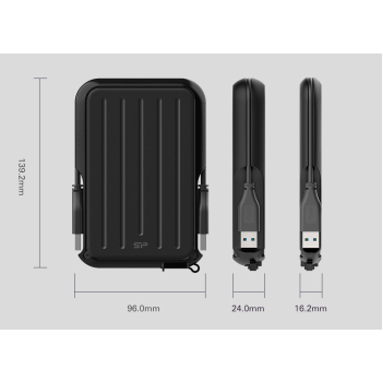 Dysk zewnętrzny HDD Silicon Power Armor A66 (5TB; 2,5